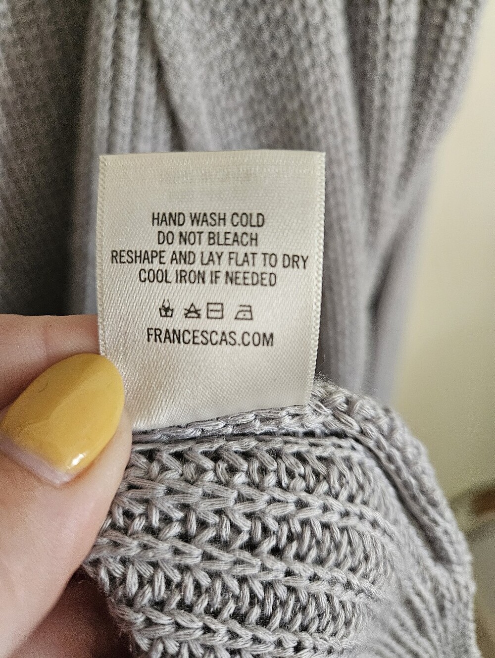 Francesca's Light Gray Open-Front Knit Cardigan with Pockets - Picture 11 of 11